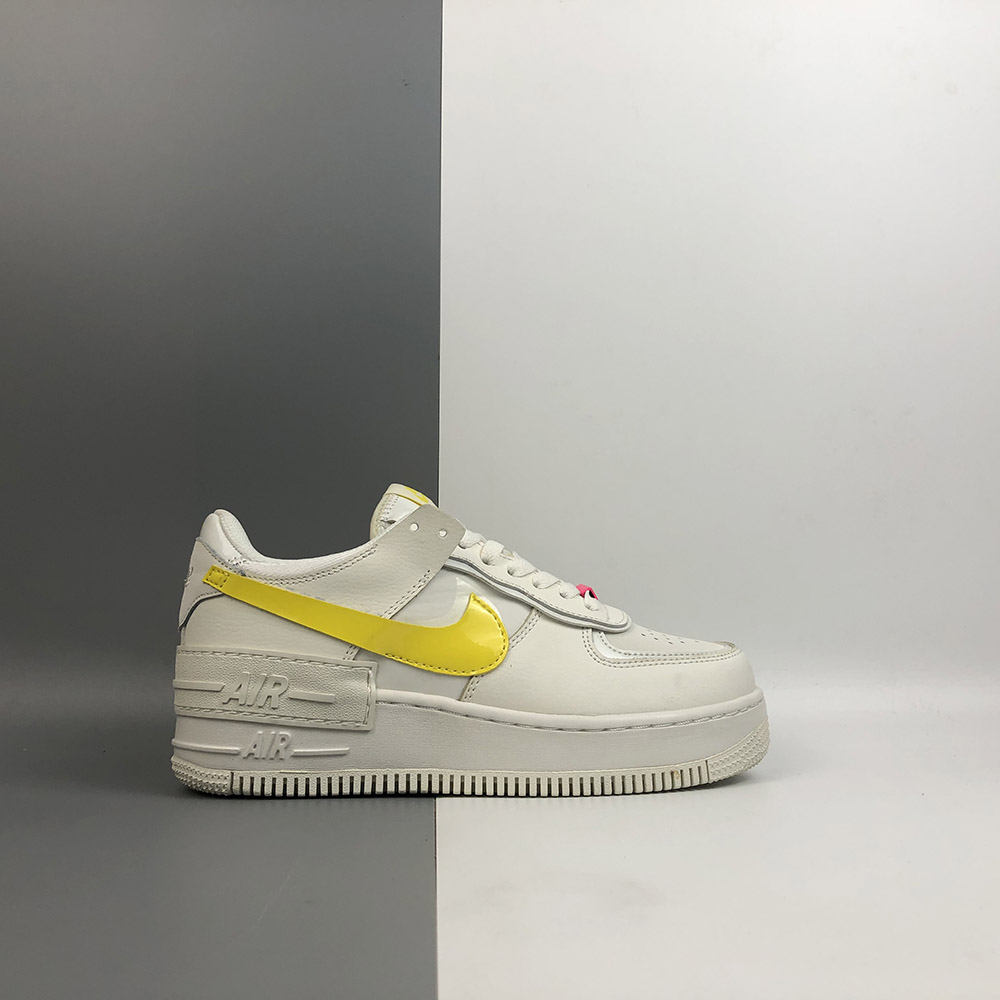 nike air force 1 shadow pink and yellow