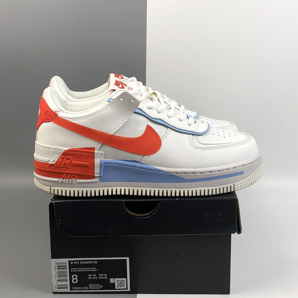 nike air force 1 shadow summit white team orange