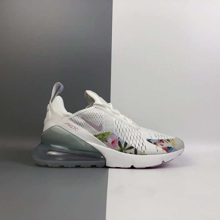 Brand New Nike Air Max 270 White Floral Running Shoes AT6819-100