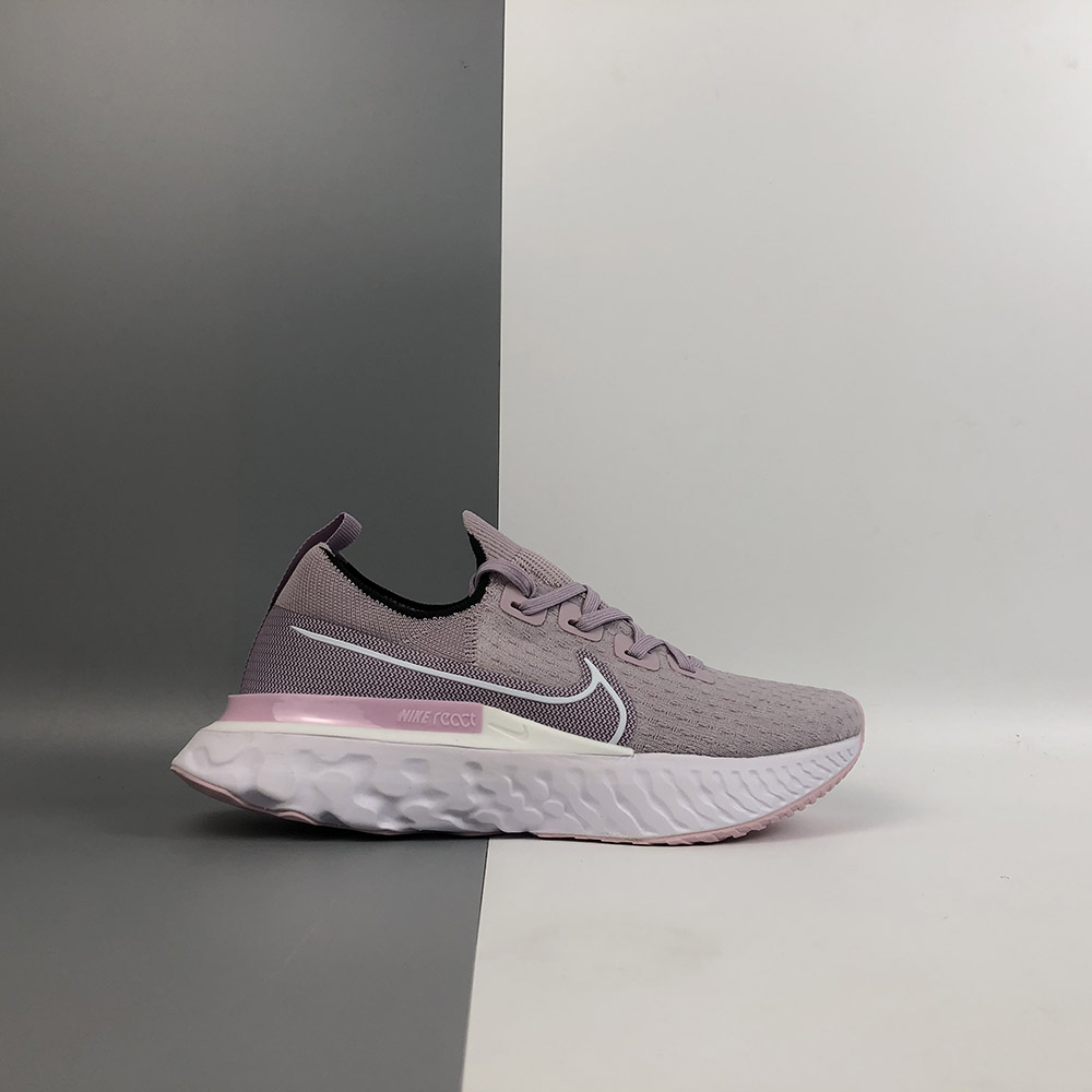 nike react infinity run flyknit plum fog