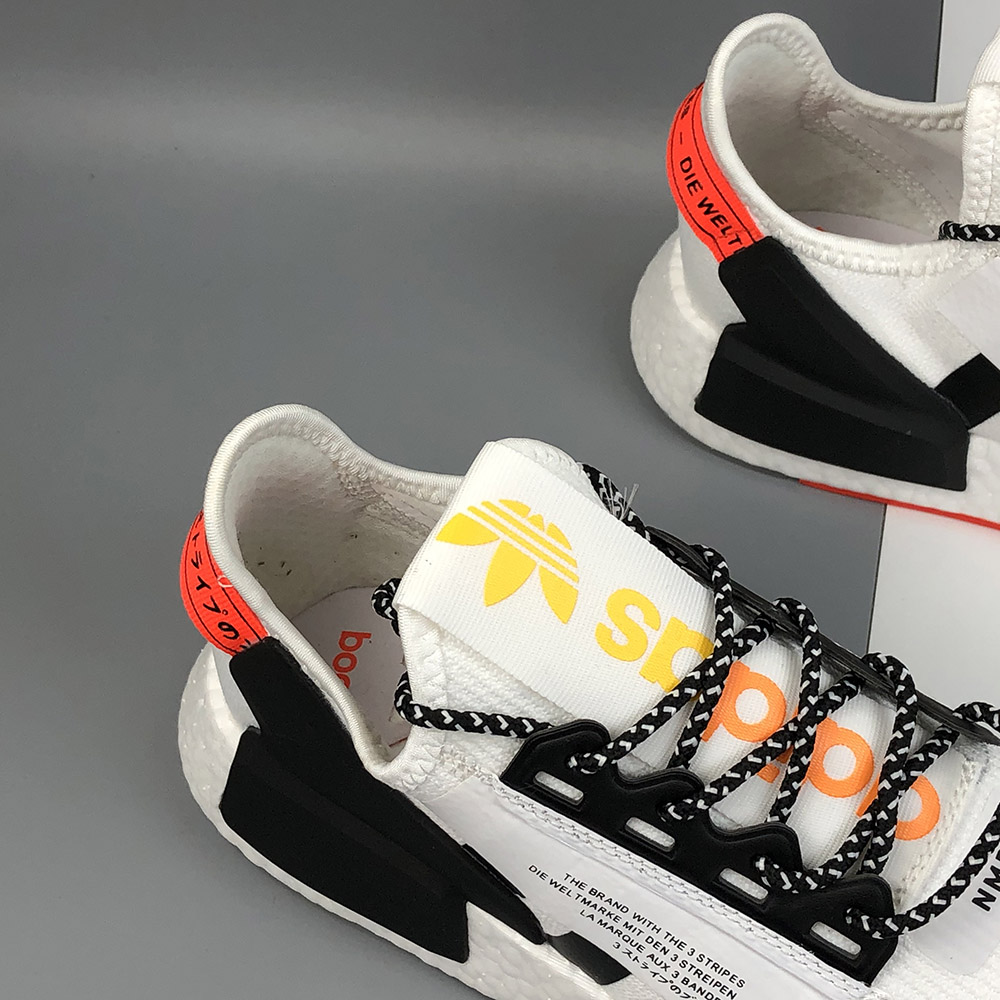 adidas nmd r1 white black solar red