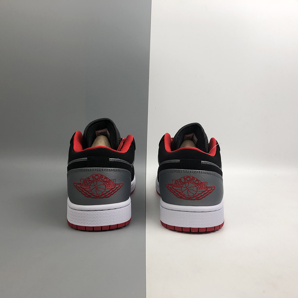 Air Jordan 1 Low Black Dark Grey Gym Red For Sale The Sole Line