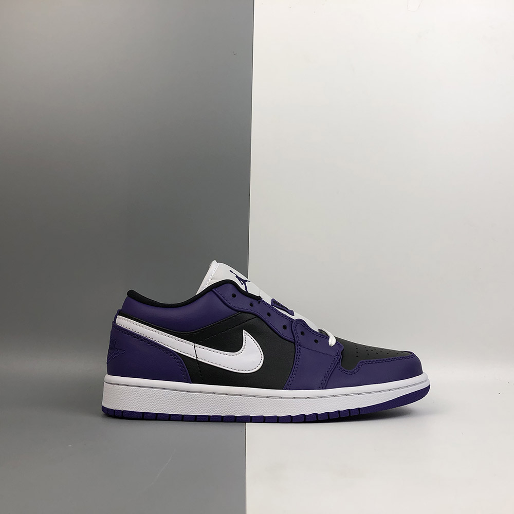 purple black white jordan 1