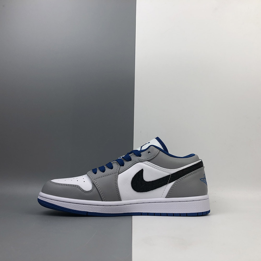 Air Jordan 1 Low White True Blue Cement Grey Black For Sale Fitforhealth