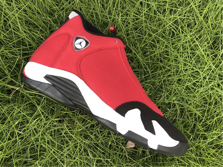 red and white jordan 14s