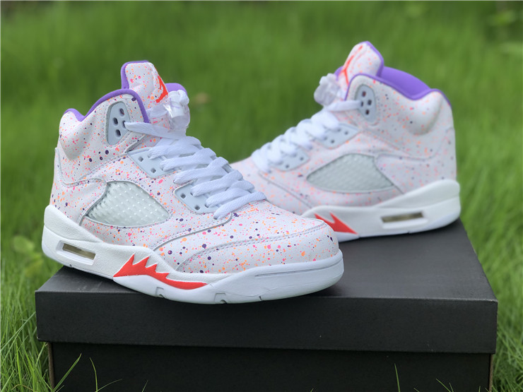 jordan 5 white laser crimson