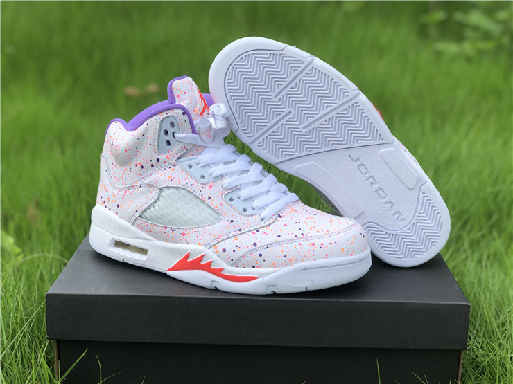 jordan 5 white laser crimson