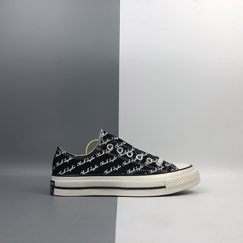 Converse Chuck 70 Low “Scripted Signature Print Black Egret” For Sale ...