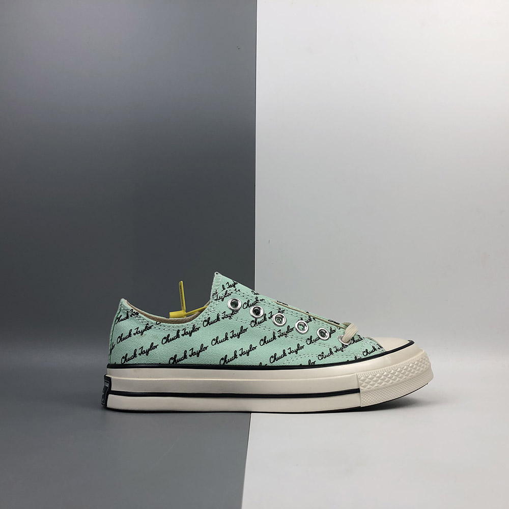 Converse. Chuck 70 Low “Scripted Signature Print Green Oxide” For 