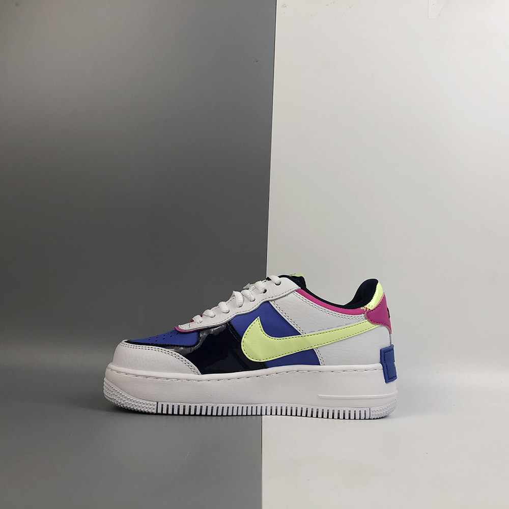 air force 1 shadow white barely volt sapphire fire pink blackened blue