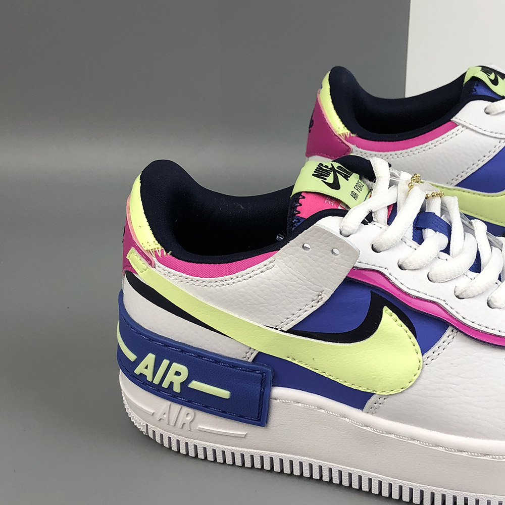 nike air force 1 double layering shadow white pink purple