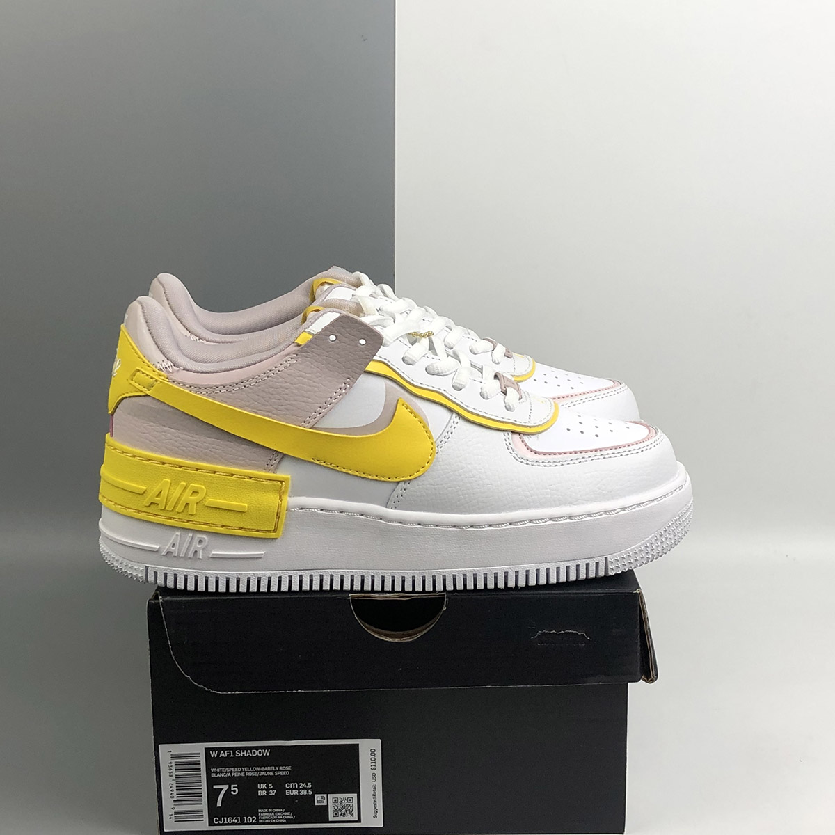 air force 1 shadow white yellow