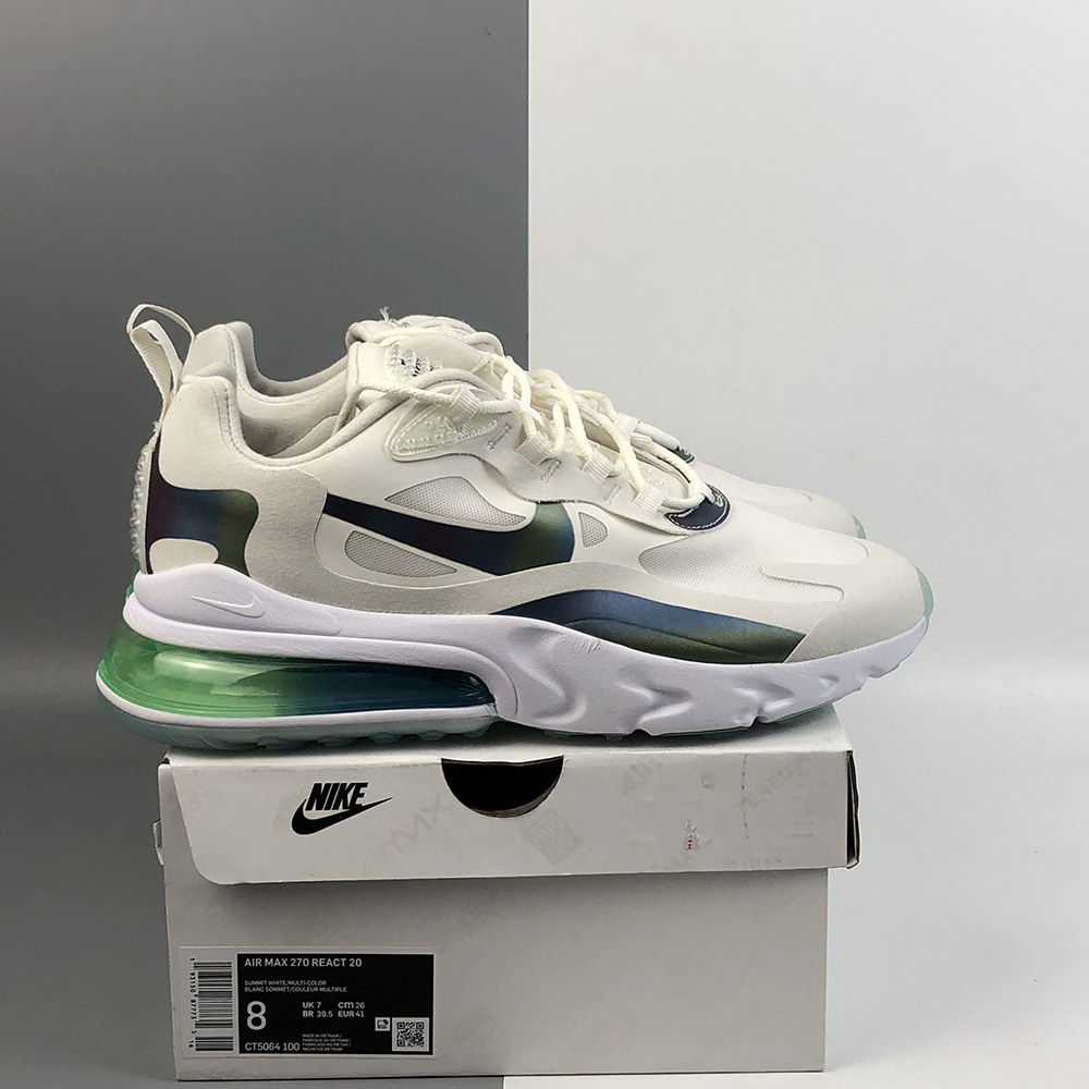 Nike Air Max 270 React Bubble Pack Summit White For Sale – The Sole Line