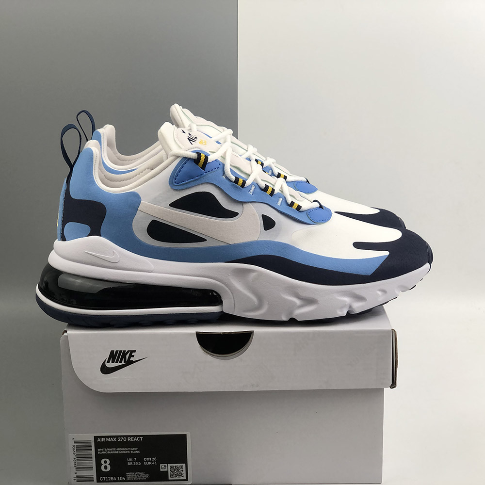 nike air max 270 react white midnight navy