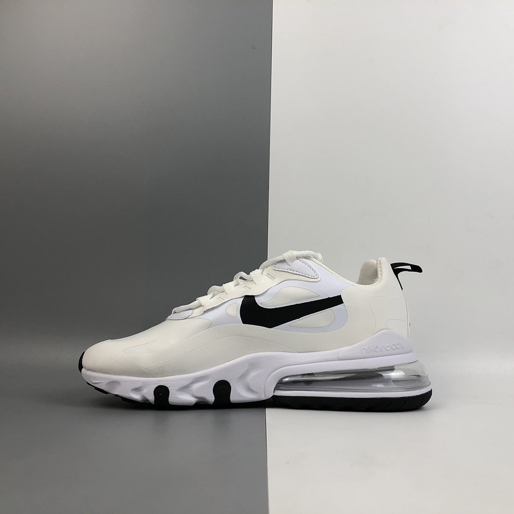 nike air max 270 react white metallic silver black