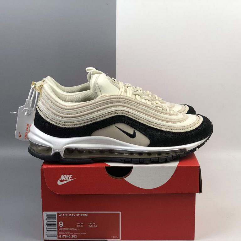black and cream air max 97