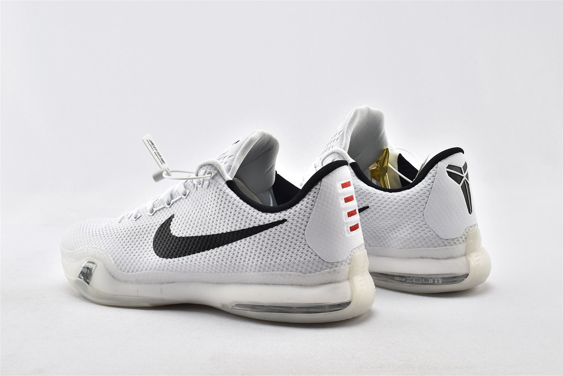 Nike Kobe 10 White/Black-Metallic Gold 