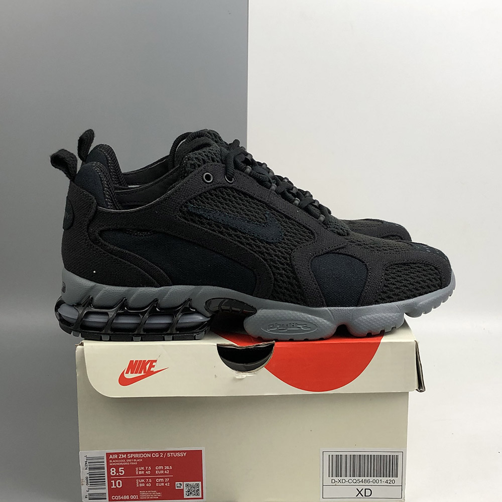 air zoom spiridon cage 2 stussy black