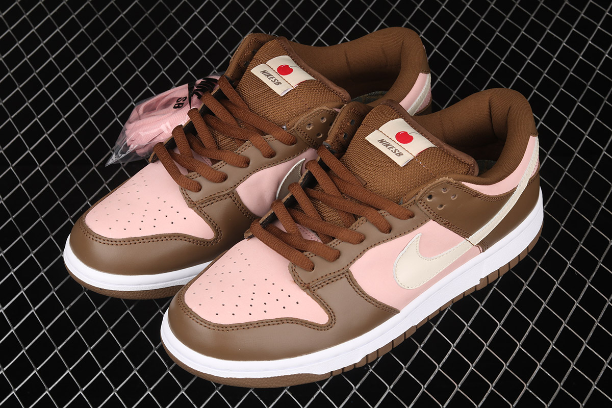 pink and brown dunks