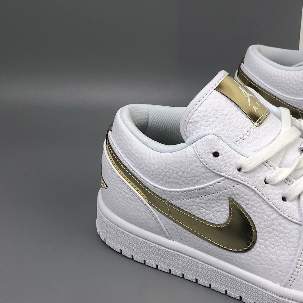 jordan 1 low white metallic gold