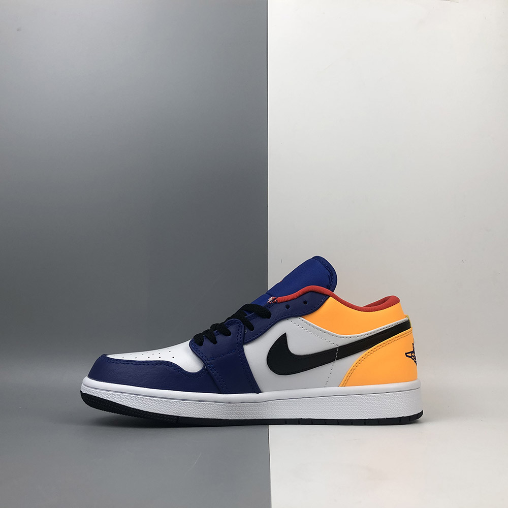 Air Jordan 1 Low White Royal Blue Yellow For Sale Fitforhealth