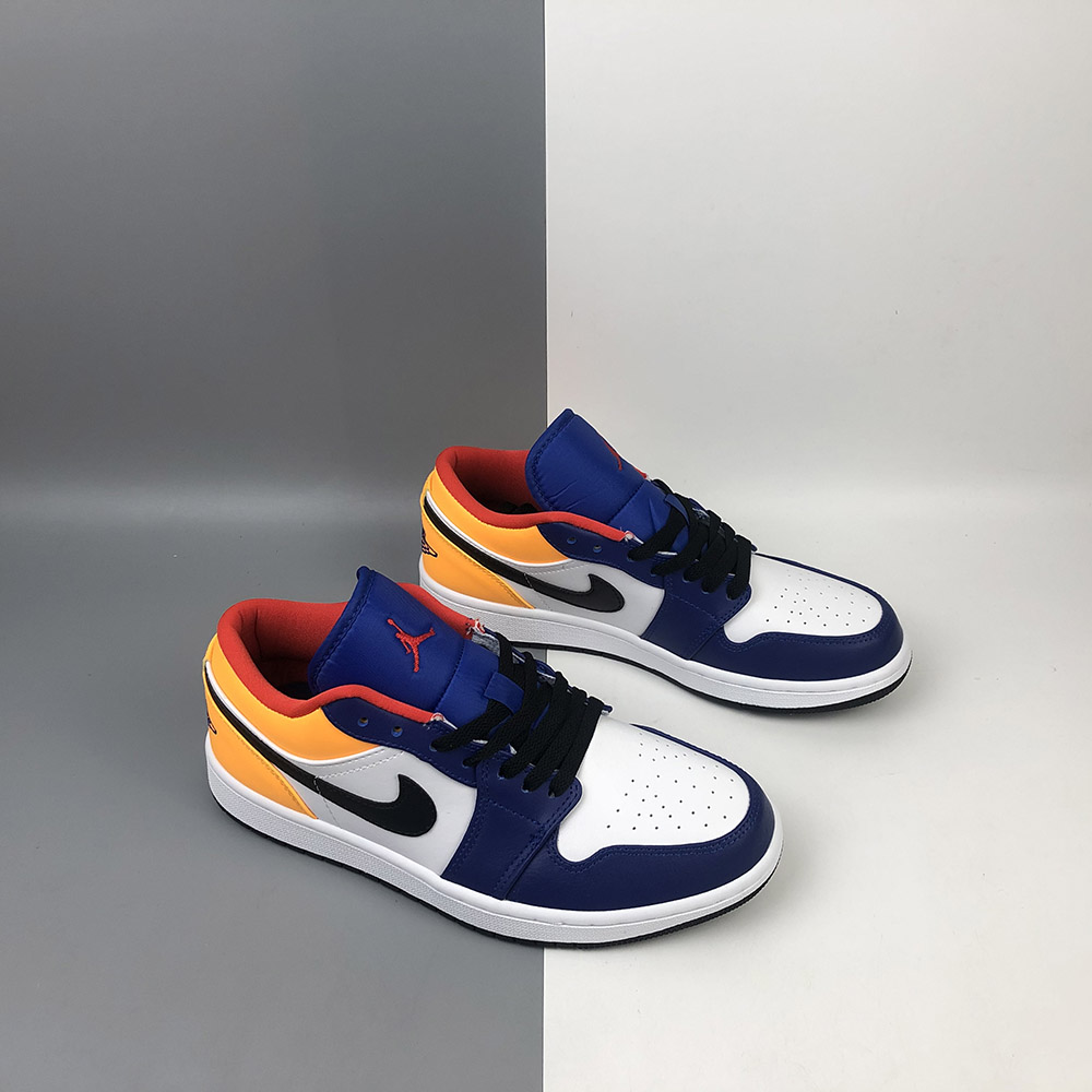 Air Jordan 1 Low White Royal Blue Yellow For Sale Fitforhealth