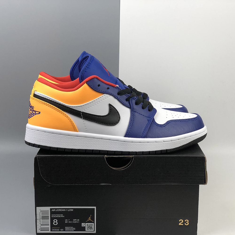 air jordan 1 low blue and yellow