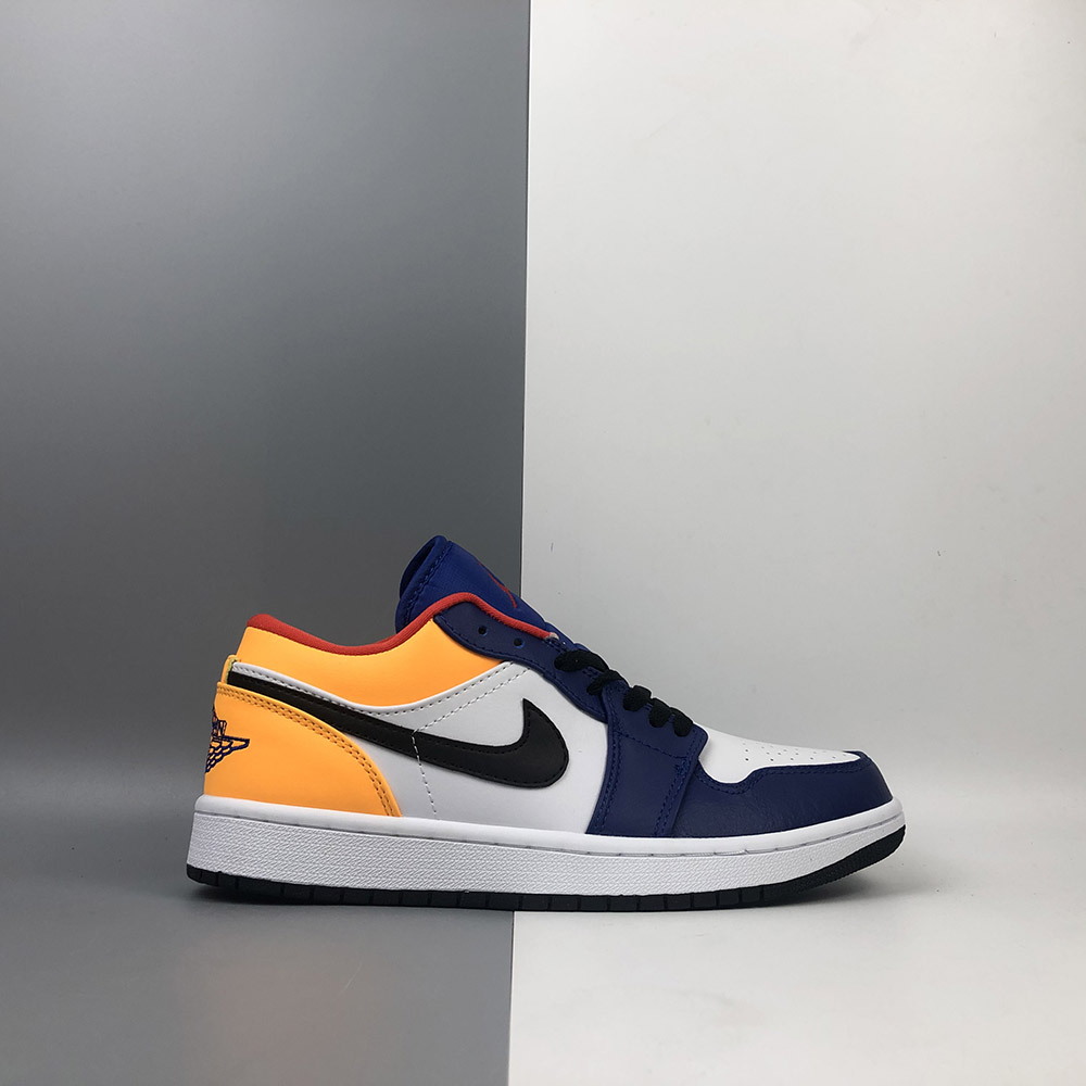 air jordan 1 low yellow blue