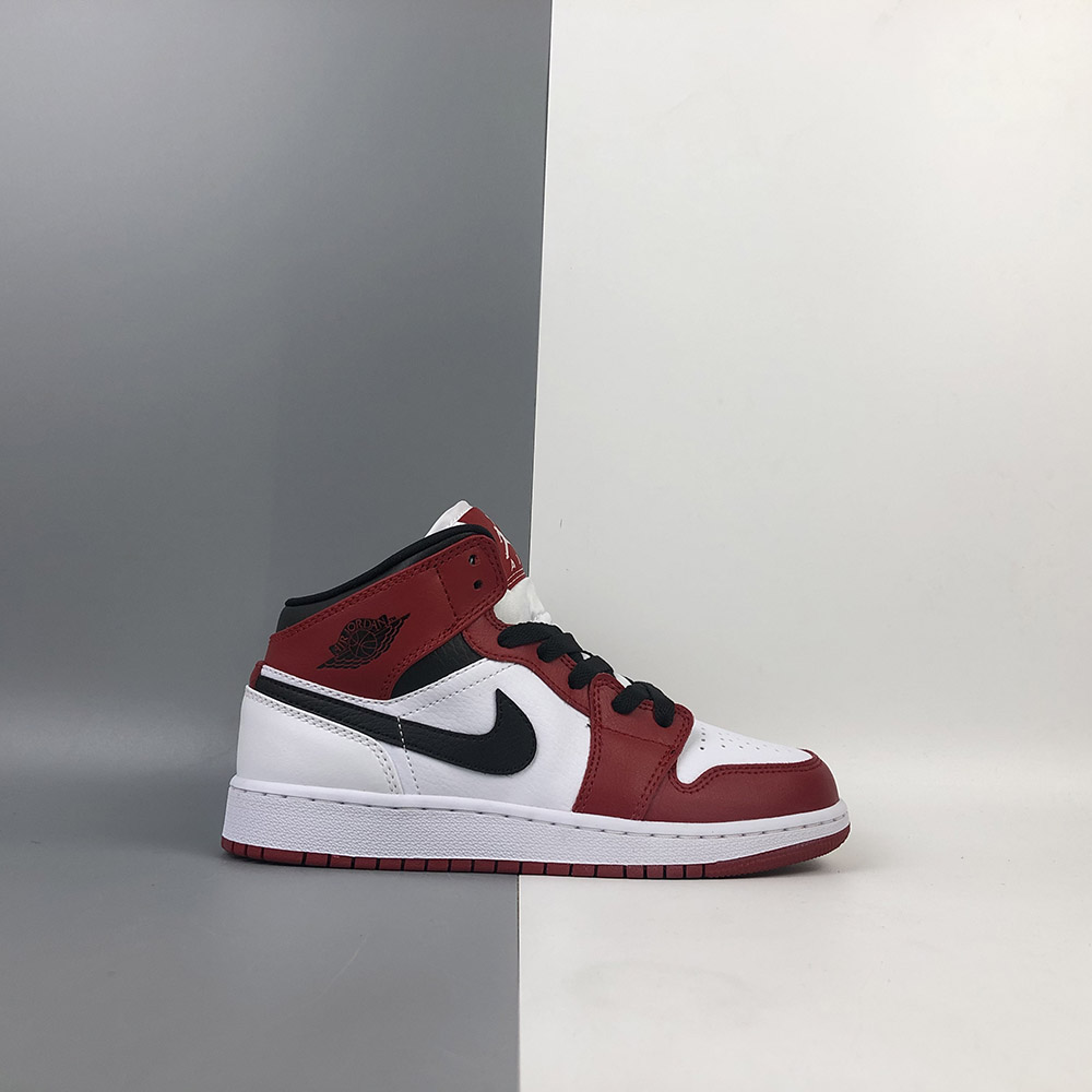 air jordan 1 mid red and black womens