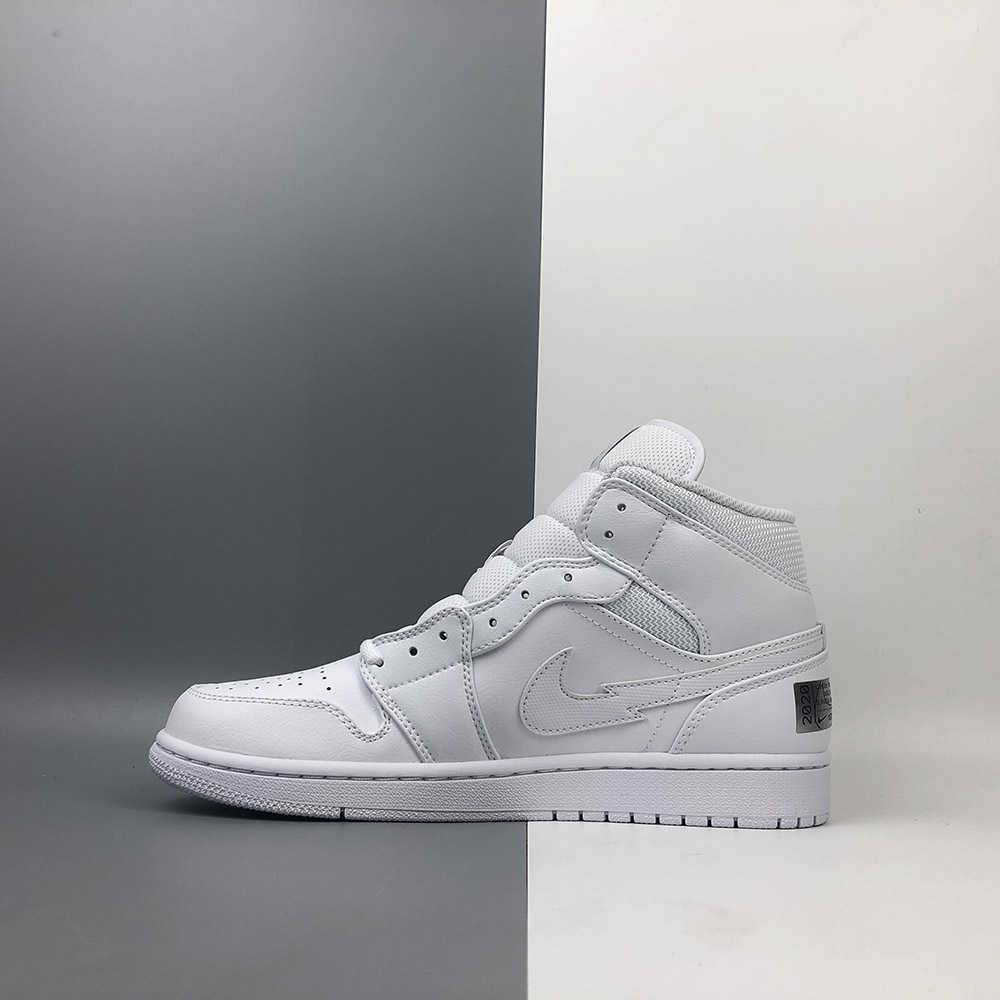 nike air jordan 1 mid euro tour trainers in white
