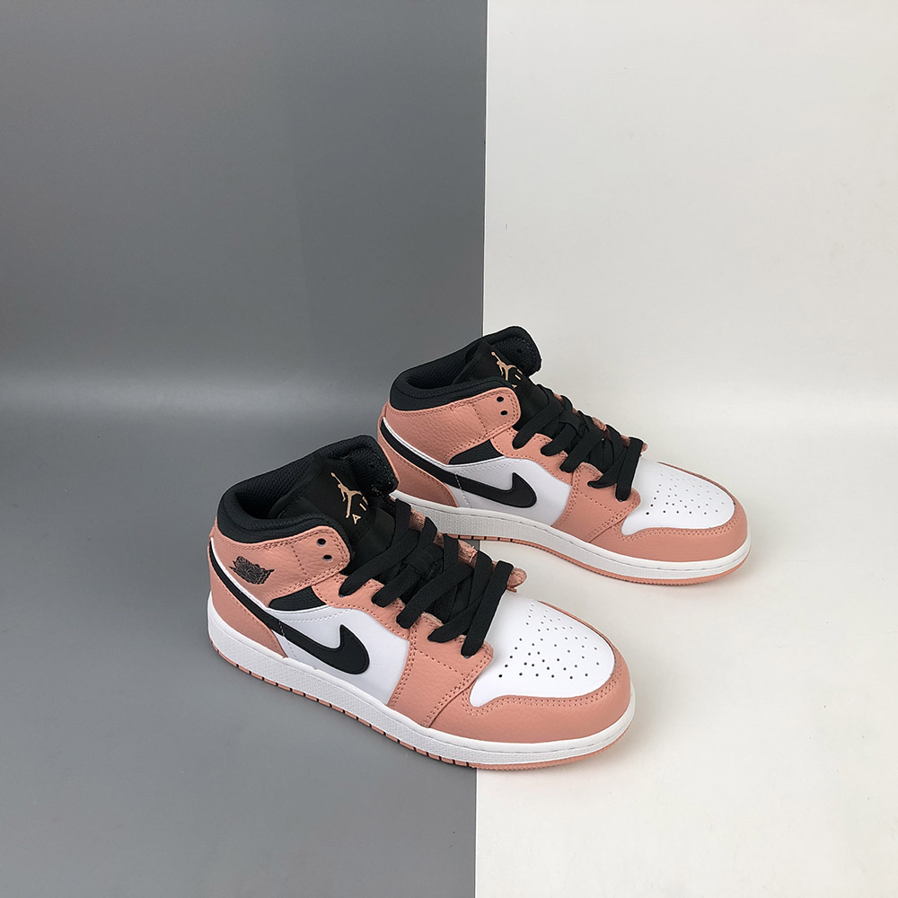 jordan 1 pink black white
