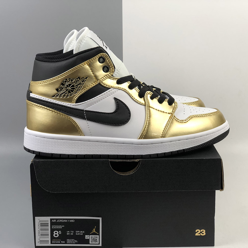 jordan 1 mid metallic gold