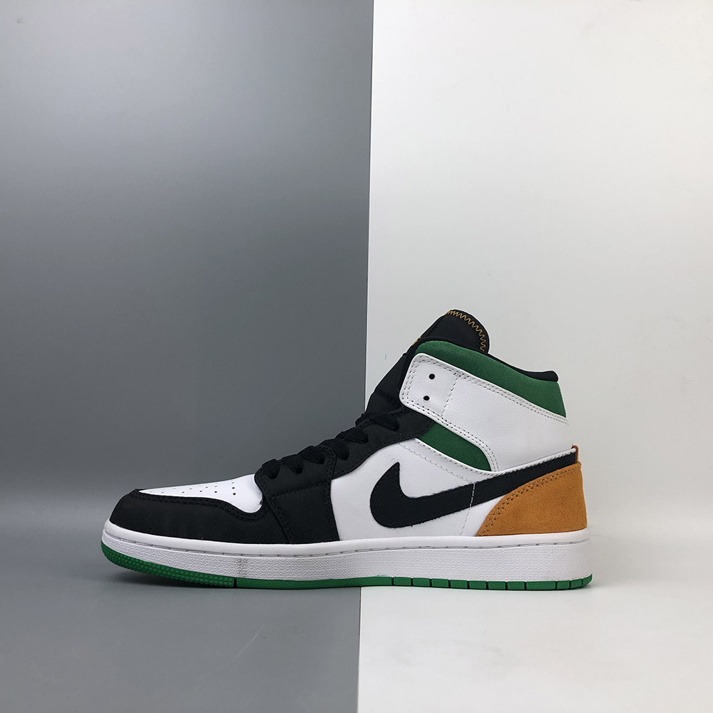 orange green jordan 1