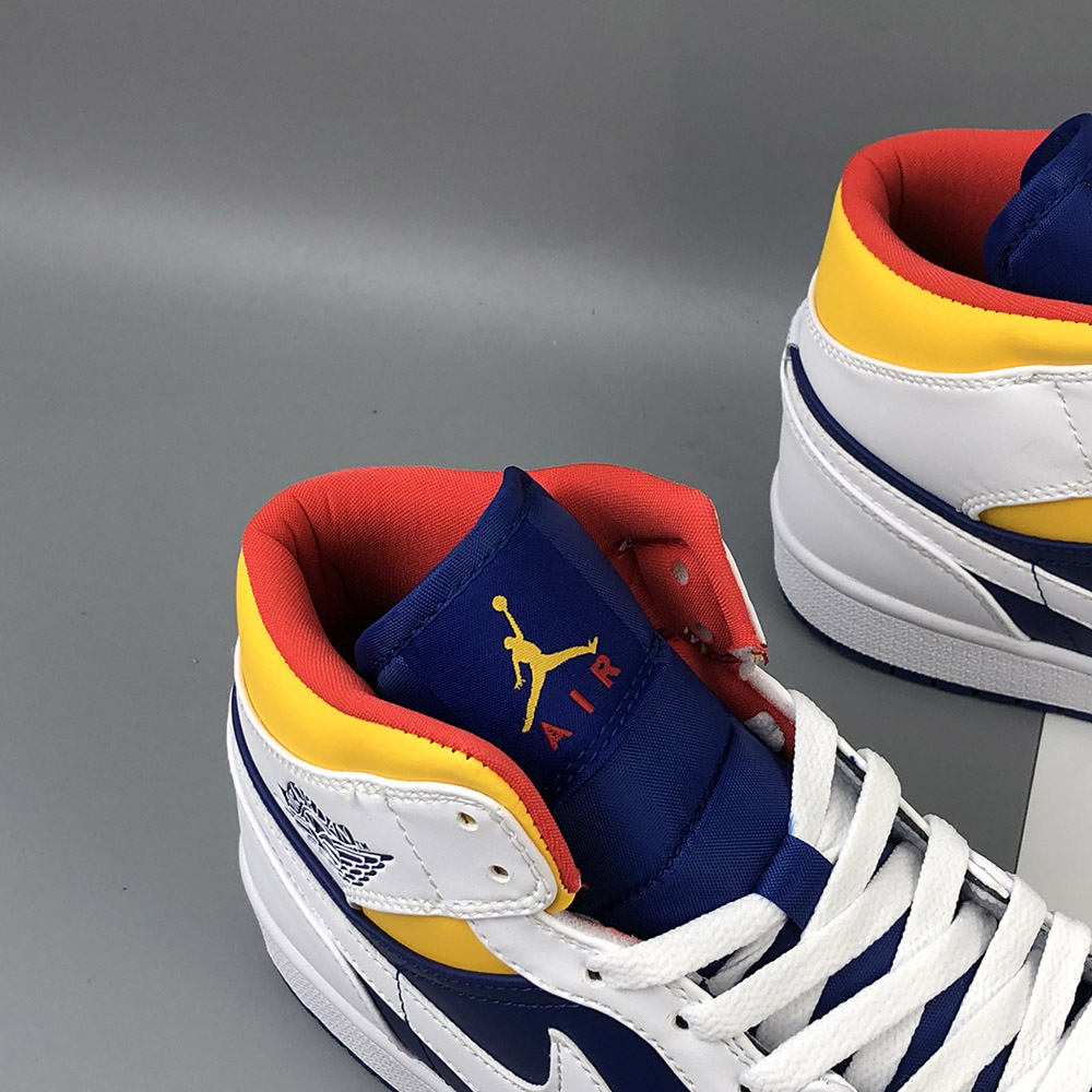 red blue yellow jordan 1