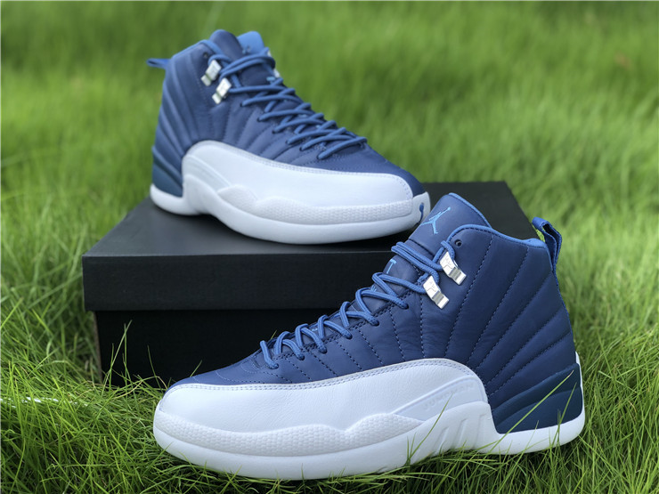 stone blue air jordan 12