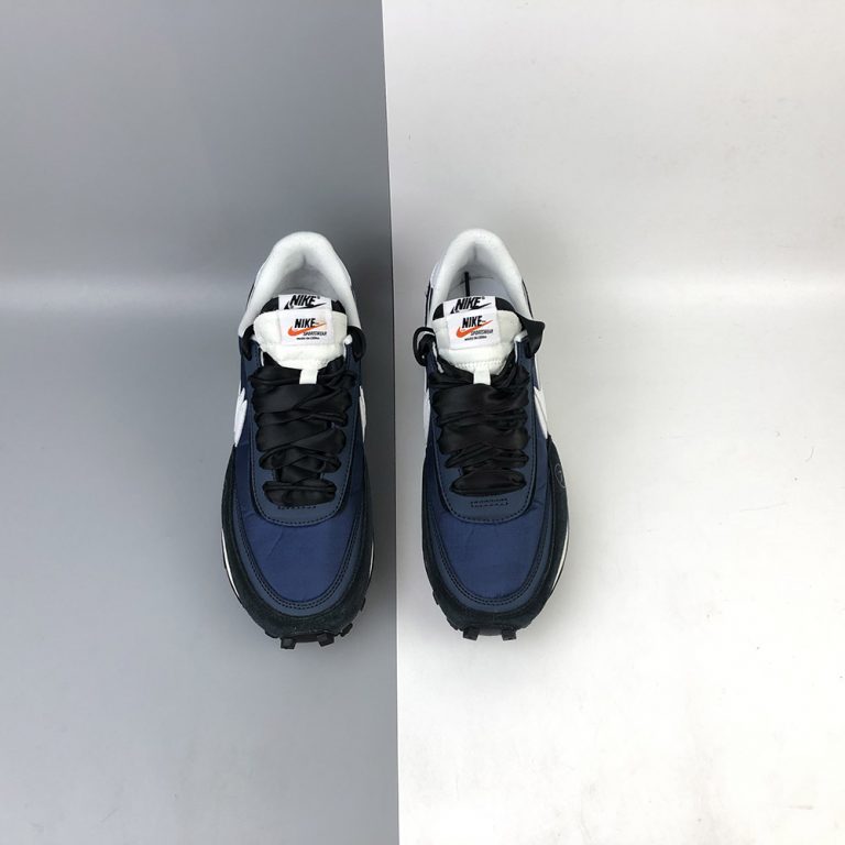 fragment x sacai x nike ldwaffle blackened blue mens