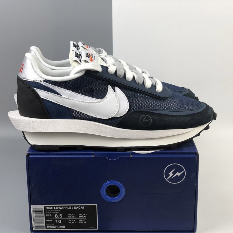 Fragment design x sacai x Nike LDWaffle Navy Blue/Black For Sale – The ...