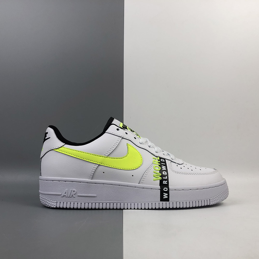 nike air force one white barely volt