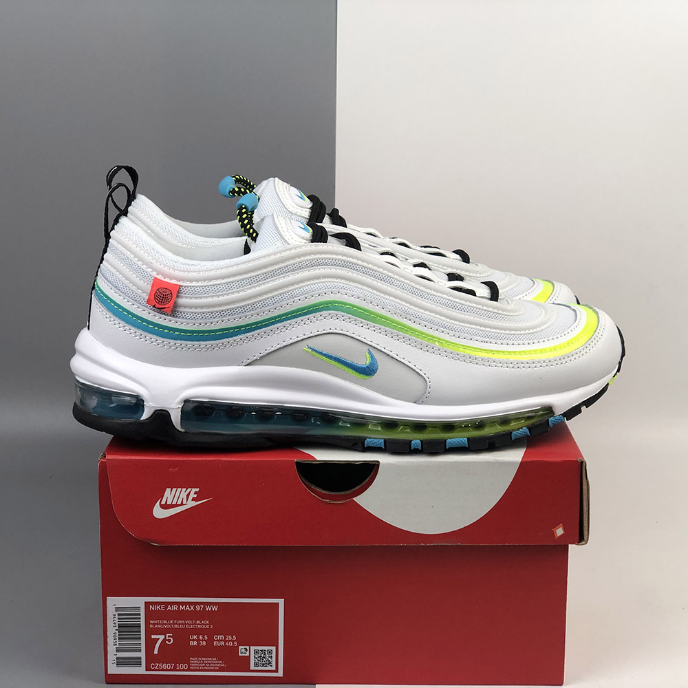 Nike Air Mx 97 'Worldwide' White/Blue Fury-Black-Volt For Sale – The Sole Line