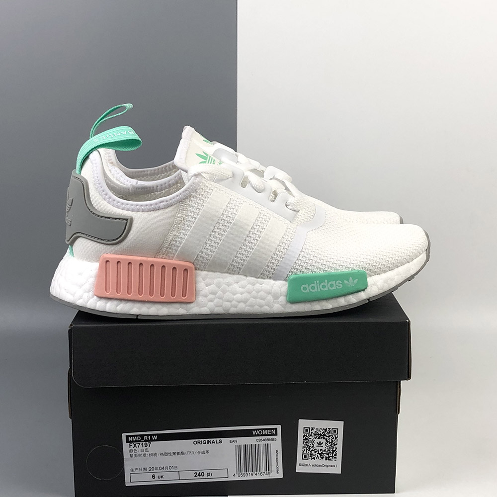 adidas nmd r1 womens white and grey