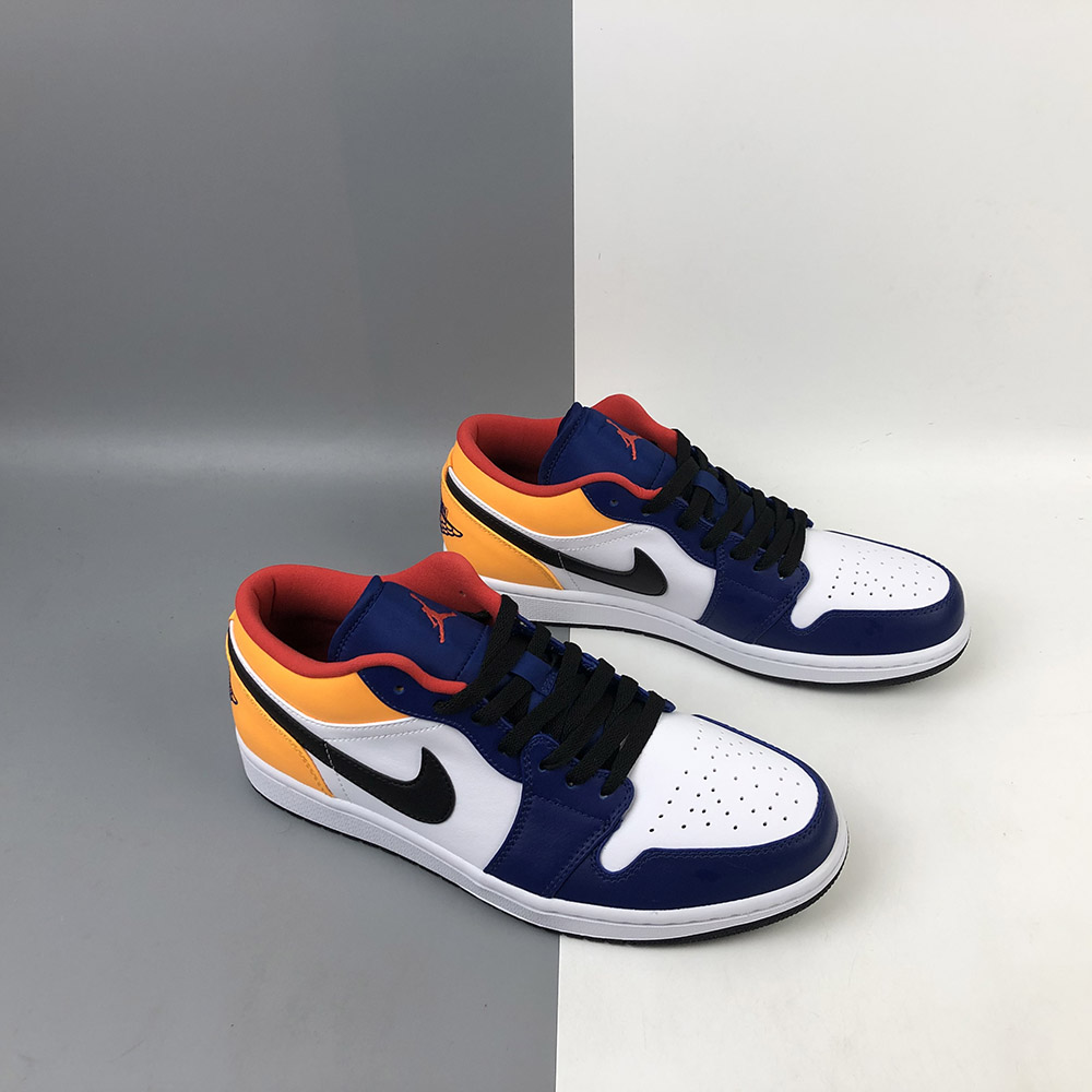 Air Jordan 1 Low Blue Yellow Orange For Sale The Sole Line