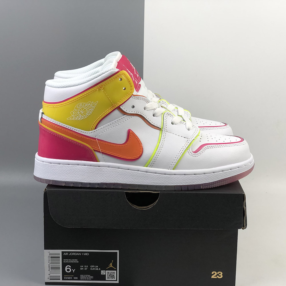 Air Jordan 1 Mid SE 'Edge Glow' White Pink For Sale – The Sole Line