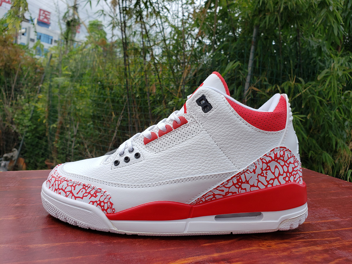 air jordan 3 white fire red black