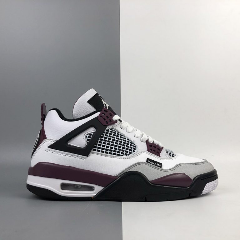 air jordan 4 x psg white neutral grey bordeaux