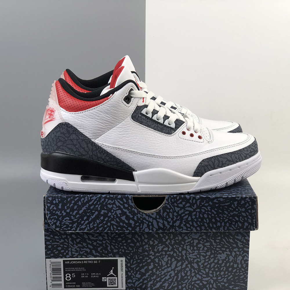 Air Jordan Retro 3 Se T White Fire Red Black For Sale Fitforhealth