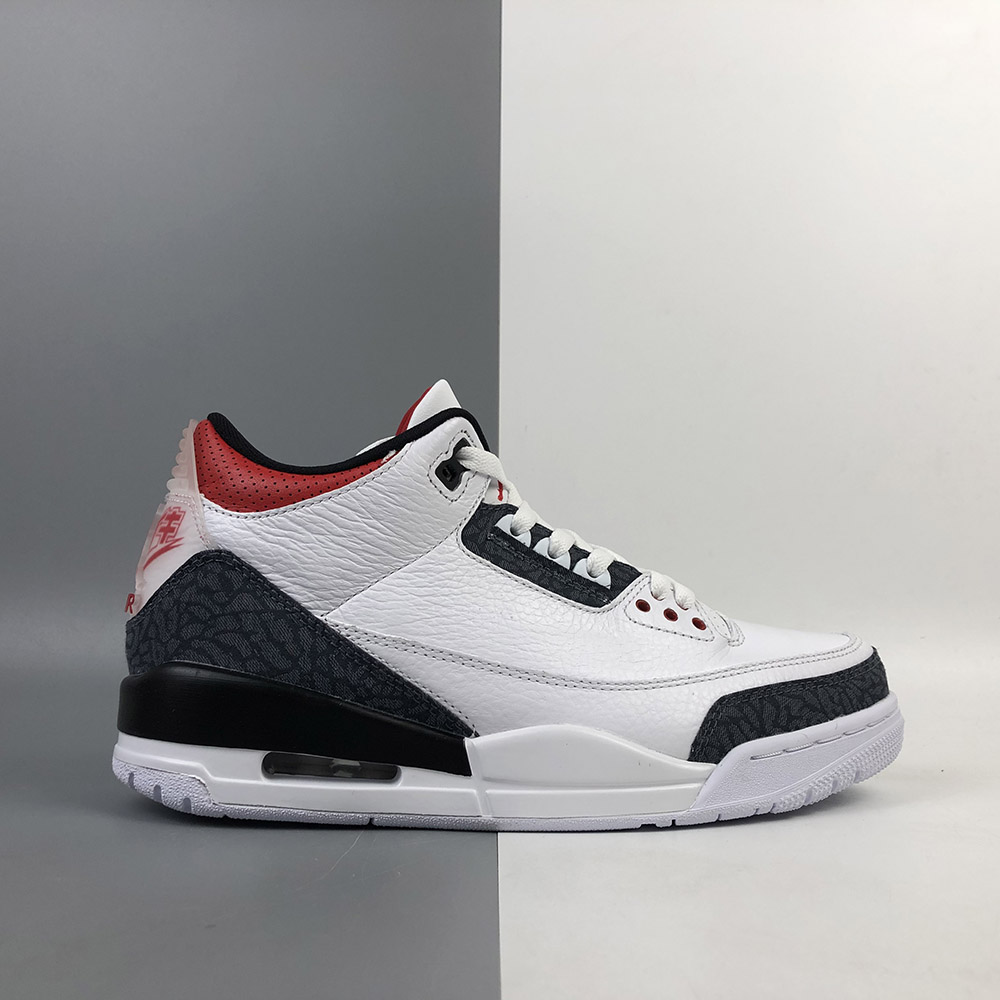 retro 3 white and red