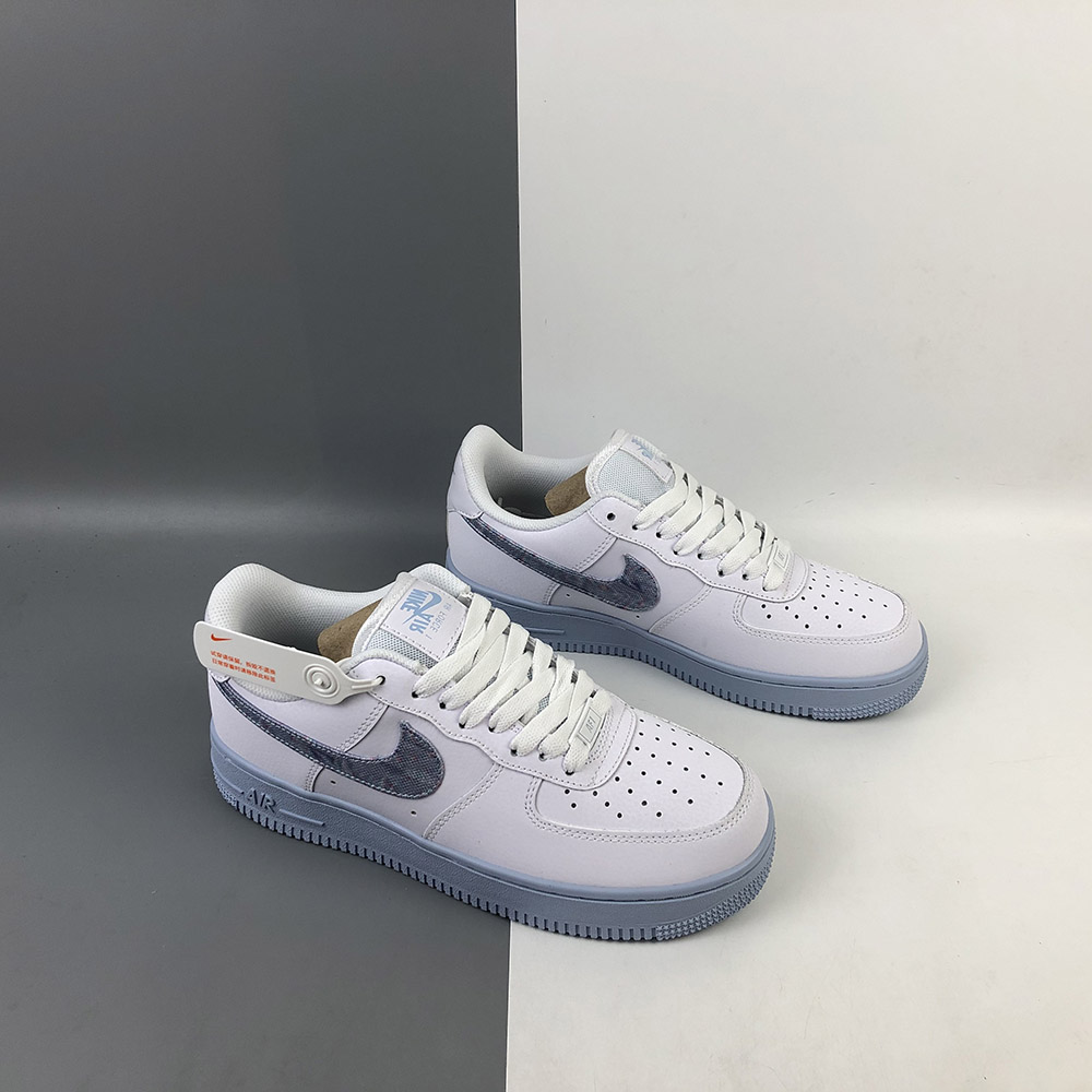 Nike Air Force 1 07 LV8 White Hydrogen Blue For Sale – The Sole Line