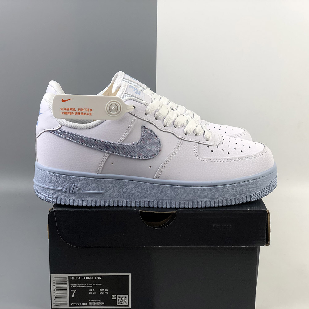 nike air force one low white hydrogen blue