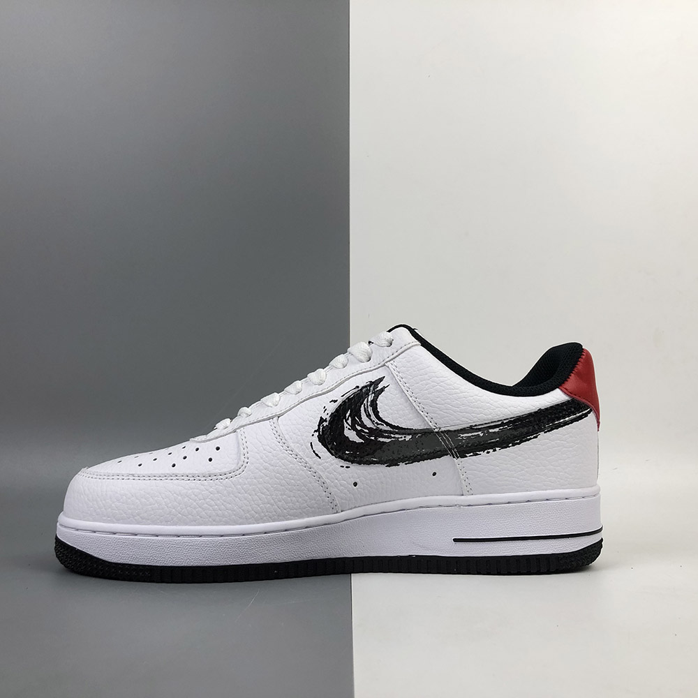 nike air force white with red swoosh