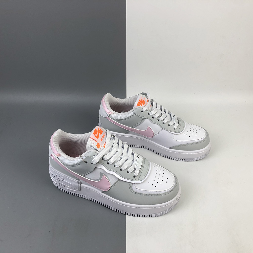 grey and pink nike air force 1
